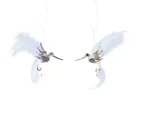 Kersthanger kolibrie 9.5x4.4x11cm - 1 stuk - thumbnail