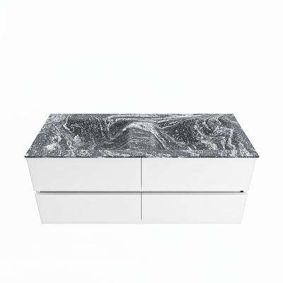 MONDIAZ VICA-DLUX 120cm badmeubel onderkast Talc 4 lades. Inbouw wastafel CLOUD dubbel 2 kraangaten, kleur Lava. MONDIAZ VICA-DLUX 120cm badmeubel onderkast Talc 4 lades. Inbouw wastafel CLOUD dubbel 2 kraangaten, kleur Lava.