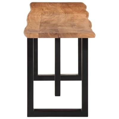 Bankje 160 cm massief acaciahout en staal Bankje 160 cm massief acaciahout en staal