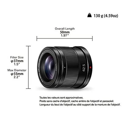 Panasonic MFT 42.5mm F/1.7 ASPH zwart - thumbnail
