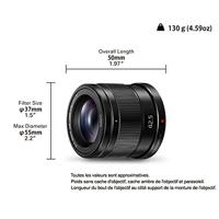 Panasonic H-HS043E-K 42,5mm/f1.7 Black - thumbnail