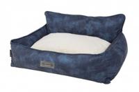 Scruffs & Tramps hondenmand kensington maat m 60x50 cm marineblauw - thumbnail