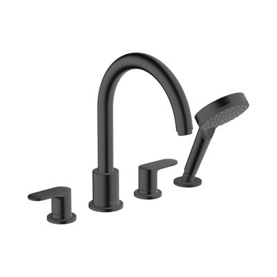 Hansgrohe Badrandmengkraan Vernis Blend 4-gats Mat Zwart Hansgrohe Badrandmengkraan Vernis Blend 4-gats Mat Zwart