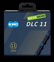 KMC chain dlc 11 118l/box waxed 11-speed black/blue - thumbnail
