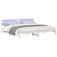 Bedframe Wit 180 x 200 cm Massief grenenhout - thumbnail