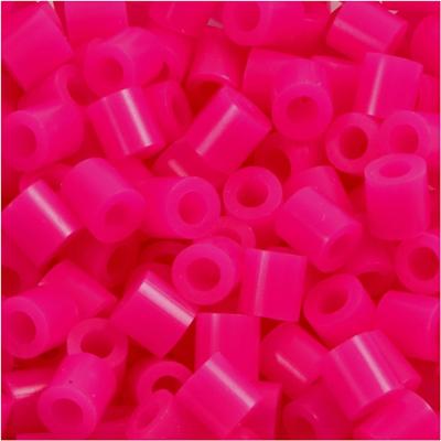 NABBI Strijkkralen, afm 5x5 mm, gatgrootte 2,5 mm, medium, cerise (32258), 1100 stuk/ 1 doos