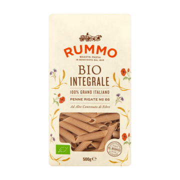 Rummo Volkoren Biologische Penne Rigate N°66 500 g bij Jumbo