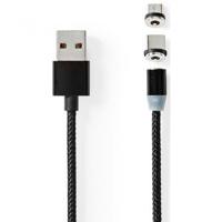 Nedis kabel USB 2.0 A stekker 1.0 m Blanco Y Gris - thumbnail