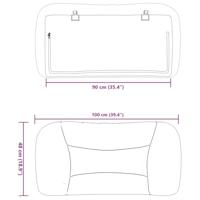 Hoofdbordkussen 90 cm kunstleer wit - thumbnail