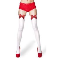 Pantykousen Wit Met Rode Strik - thumbnail