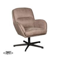 LABEL51 Draaifauteuil 'Moss' Micro Suede, kleur Taupe - thumbnail