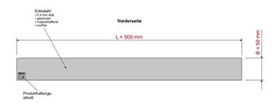 Wandlijst maul solid rvs zelfklevend 50cm