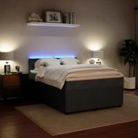 Boxspring met matras fluweel donkergrijs 160x200 cm - thumbnail