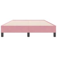 Bedframe zonder matras 120x220 cm fluweel roze - thumbnail