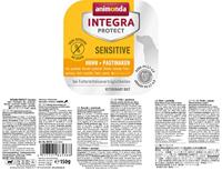 animonda INTEGRA PROTECT Sensitive kip + pastinaak (11 x 150 g), hondenvoer voor diervoederallergie, gevoelig hondenvoer voor allergische honden, nat voer voor honden zonder granen - thumbnail