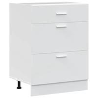 Keuken onderkast Lyon bewerkt hout wit - thumbnail