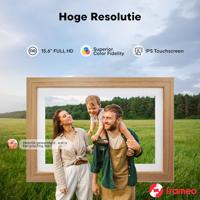 Denver PFF1543LW Digitale WiFi-fotolijst 39.6 cm 15.6 inch Energielabel: D (A - G) 1920 x 1080 Pixel 16 GB Hout - thumbnail