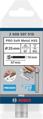 Bosch Accessories Bosch Power Tools 2608597510 Kegelverzinkboor 25 mm HSS Cilinderschacht 1 stuk(s) Bosch Accessories Bosch Power Tools 2608597510 Kegelverzinkboor 25 mm HSS Cilinderschacht 1 stuk(s)
