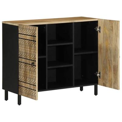 Dressoir 90x33,5x75 cm massief ruw mangohout Dressoir 90x33,5x75 cm massief ruw mangohout