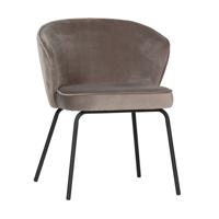 WOOOD Eetkamerstoel 'Admit' Velvet, kleur khaki - thumbnail