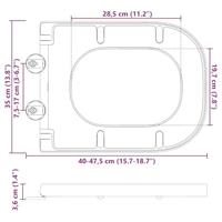 VidaXL Toiletzitting wit 47,5 x 35 x 3,6 cm duroplast - thumbnail