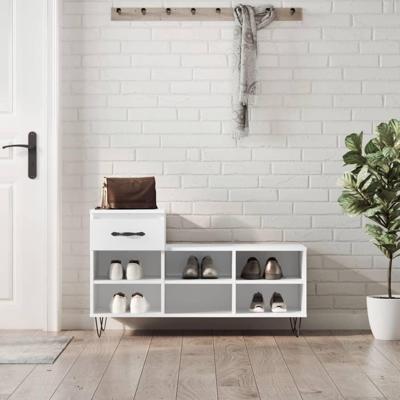 VidaXL Schoenenkast 102x36x60 cm bewerkt hout wit