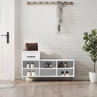 VidaXL Schoenenkast 102x36x60 cm bewerkt hout wit - thumbnail
