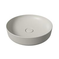 Salenzi Form ronde opbouw waskom met clickwaste mat grijs 45cm - thumbnail