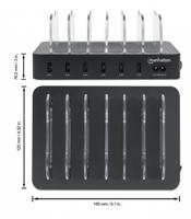 Manhattan 102254 USB-laadstation Binnen Uitgangsstroom (max.) 2.4 A 6 x 6x USB-A - thumbnail