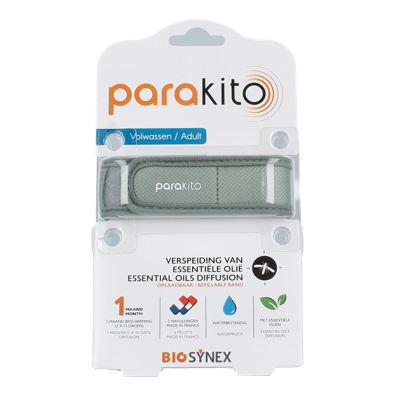 Parakito Anti mug armband volwassenen kaki 1 Stuks