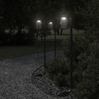 VidaXL Vloerlamp voor buiten 100 cm roestvrij staal zwart - thumbnail