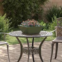 VidaXL Tuin bloempot olijf groen 40 x 40 x 15 cm koudgewalst staal - thumbnail