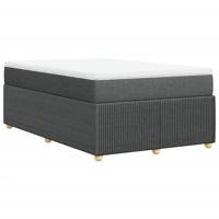 Boxspring met matras stof donkergrijs 140x200 cm - thumbnail