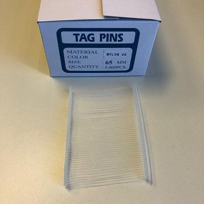 Nylon textielpins 65mm standaard 5.000st