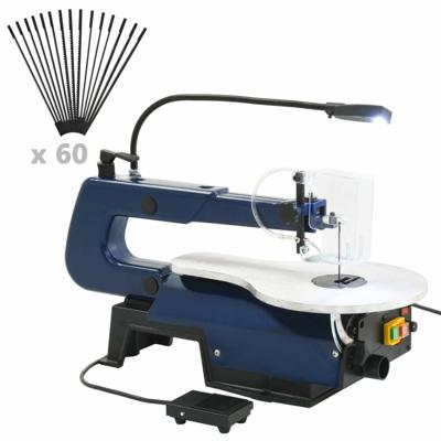 VidaXL Figuurzaagmachine elektrisch met voetpedaal en led-lampje 125 w