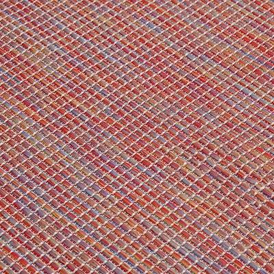 VidaXL Buitenkleed platgeweven 80x250 cm rood