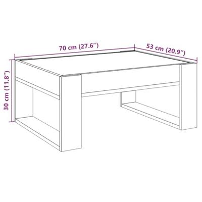 Salontafel met Infinity LED 70x53x30 cm gerookt eikenkleurig Salontafel met Infinity LED 70x53x30 cm gerookt eikenkleurig