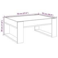 Salontafel met Infinity LED 70x53x30 cm gerookt eikenkleurig - thumbnail