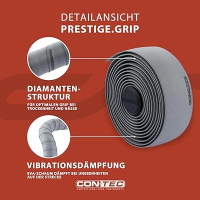 CONTEC stuurlint "prestige.grip ct bar tape prestige.grip 200mm grey