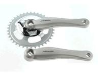 Miranda crankset 38t, cranklengte 170mm. zilver, aluminium, spieloos. 9mm diep voor gazelle - thumbnail