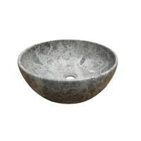 Waskom Sanilux Wander Marmer Rond Tundra Grey - thumbnail