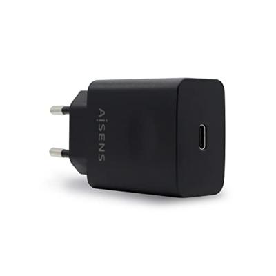 AISENS - ASCH-1PD20-BK - oplader PD 3.0 1 poort 1XUSB-C 20 W, zwart
