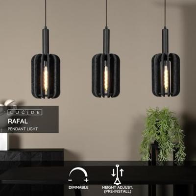 Lucide RAFAL - Hanglamp - 3xE27 - Grijs