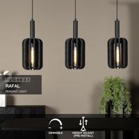 Lucide RAFAL - Hanglamp - 3xE27 - Grijs - thumbnail