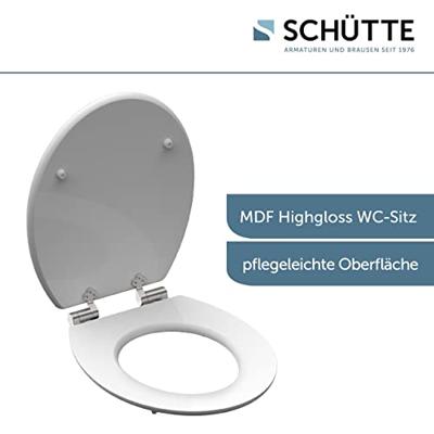 MDF High Gloss WC-bril POOLSIDE met soft-close lange levensduur: extreem onbreekbaar en krasbestendig comfort en functie: geruisloos sluiten dankzij de automatische valrem eenvoudig schoon te ma
