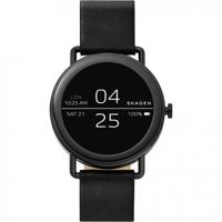 Horlogeband Smartwatch Skagen SKT5001 Leder Zwart 20mm - thumbnail