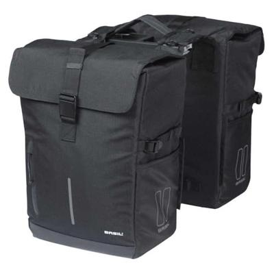 Basil Tas move dubbel mik zwart | 30l Basil Tas move dubbel mik zwart | 30l