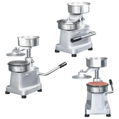 Hamburgerpersmachine met 500 scheidingsbladen 13 cm aluminium