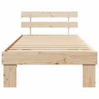 Bedframe met hoofdeinde Bruin 100 x 200 cm Massief grenenhout - thumbnail