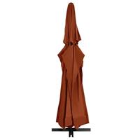 VidaXL Parasol met aluminium paal 600 cm terracottakleurig - thumbnail